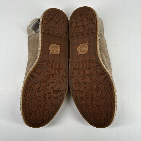 Born Shilo Women's US 9M Taupe Suede Slingback Casual Comfort Espadrille Flats - Picture 6 of 16